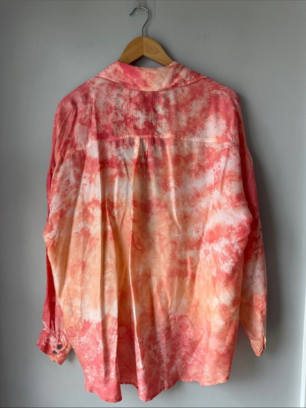 Johnny Was Pete & Greta Boho Tie-Dye Oversized Button Down Shirt - Picture 3 of 8